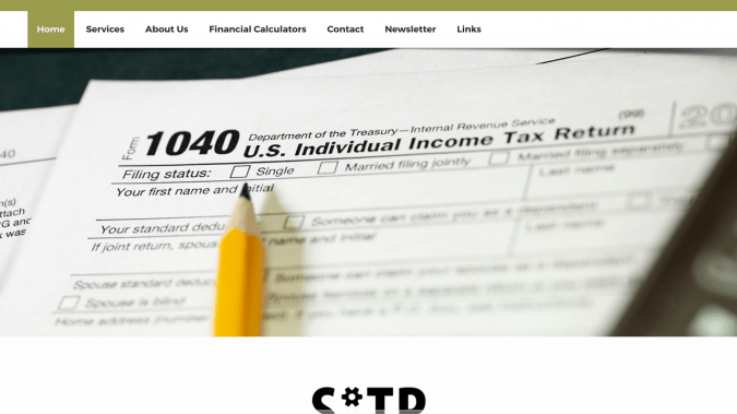 Preview of an accounting firm website template